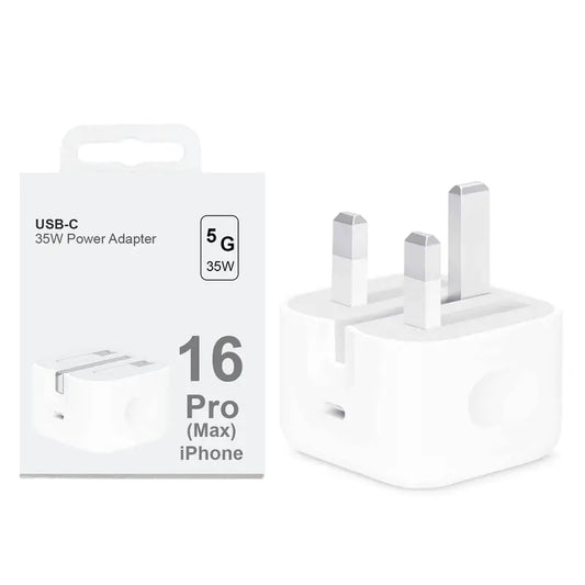 35W USB-C to USB-C PD 3-Pin Power Adapter for iPhone, Fast Charging Wall Charger for Compatible Devices