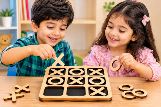 Wooden Tic Tac Toe Game - Educational Toy - Toys For kids and adult