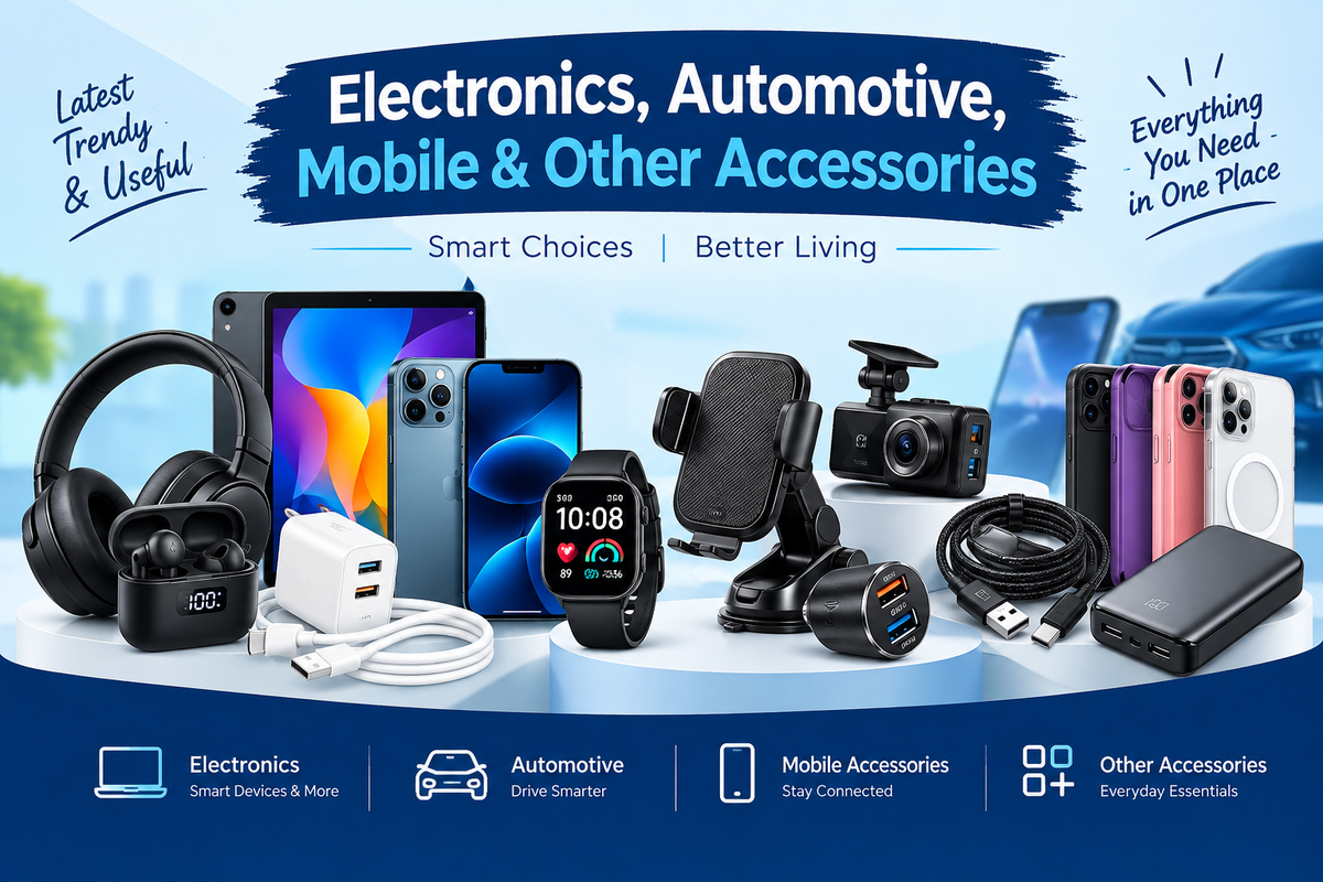 Electronics, Automotive, Mobile & Other Accessories
