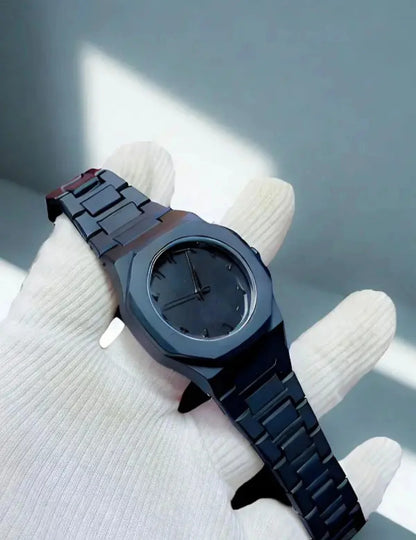 Full BLACK AURA Quartz Watch – Lightweight Design, , Premium Quality & Finish - Best Quality Analog Watch For Boys - Watch For Men | Full Black Color Watch - With Black Box