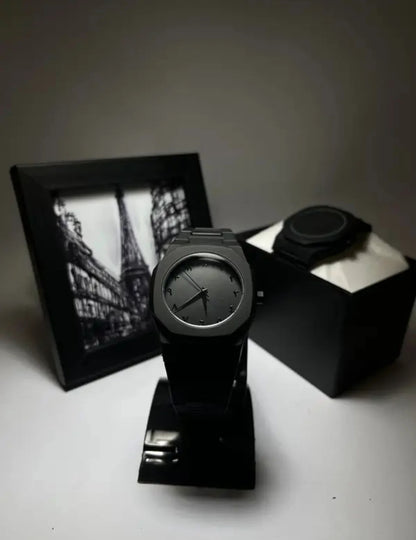 Full BLACK AURA Quartz Watch – Lightweight Design, , Premium Quality & Finish - Best Quality Analog Watch For Boys - Watch For Men | Full Black Color Watch - With Black Box