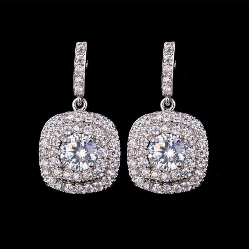 Crystal Earrings – Sparkling Dangle Earrings for Party & Everyday Wear - Earings For Girls ( PJT-990 ) - Golden