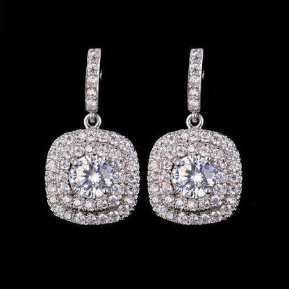 Crystal Earrings – Sparkling Dangle Earrings for Party & Everyday Wear - Earings For Girls ( PJT-990 ) - Golden