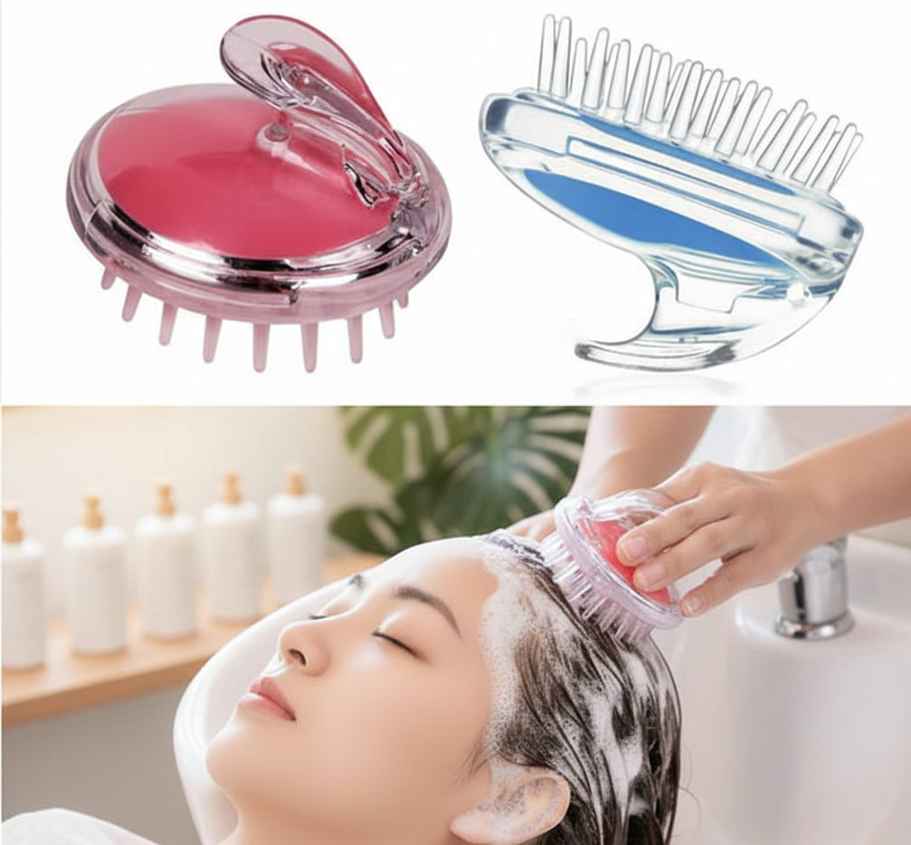 Hair Wash Brush & Scalp Massage Comb – Anti-Dandruff Silicone Shampoo Brush  Deep Scalp Cleanser, Hair Growth Massager, Anti-Itch & Anti-Hair Fall Tool  Random Color
