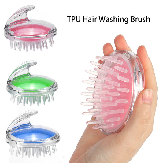 Hair Wash Brush & Scalp Massage Comb – Anti-Dandruff Silicone Shampoo Brush  Deep Scalp Cleanser, Hair Growth Massager, Anti-Itch & Anti-Hair Fall Tool  Random Color