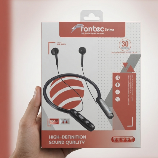 Fontec Prime Neck Band - Wireless Bluetooth Earphones Designed For Comfortable Daily Audio Listening And Reliable Performance