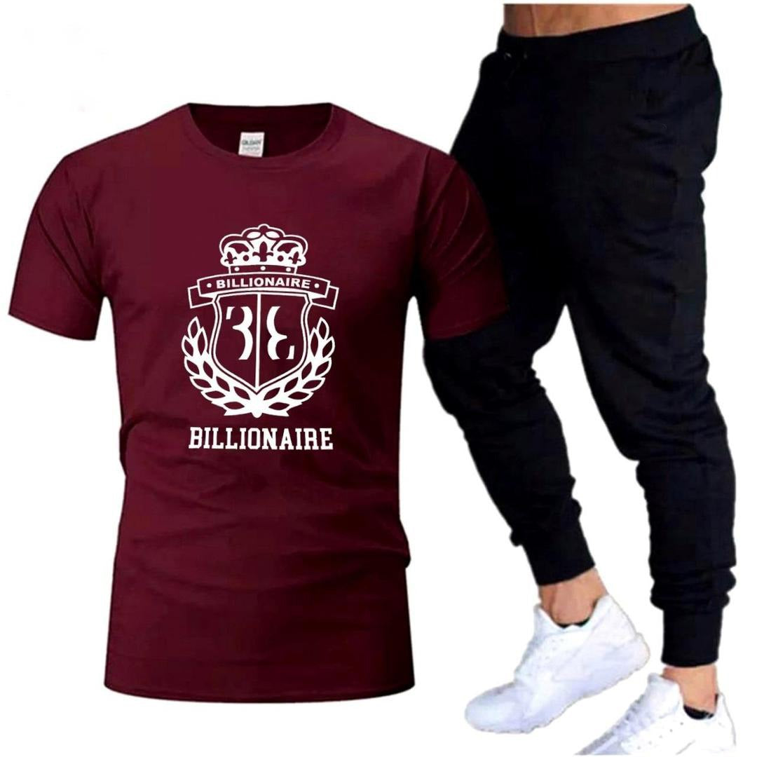 Premium Micro Men’s Tracksuit Billionaire Print – Comfortable Sportswear | Gym & Workout Suit