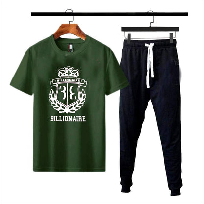 Premium Micro Men’s Tracksuit Billionaire Print – Comfortable Sportswear | Gym & Workout Suit