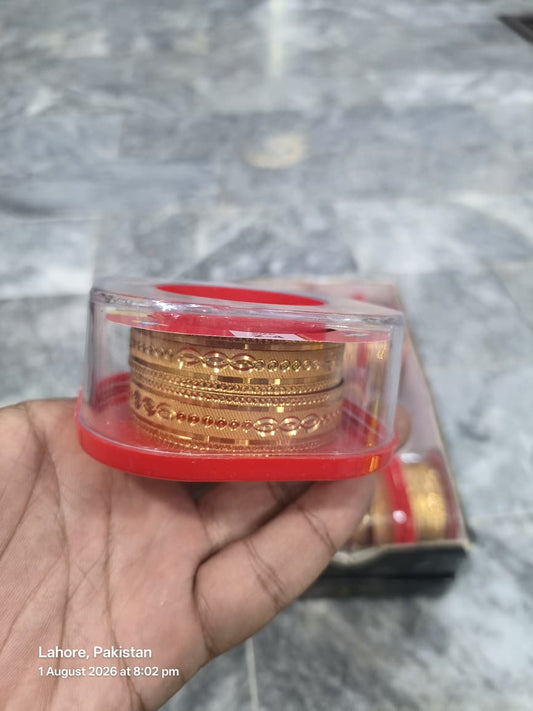 Royal Mughal Filigree Gold Plated Bangles for Women – Set of 2 Bangles Only | Traditional Bridal & Party Wear Jewelry - L