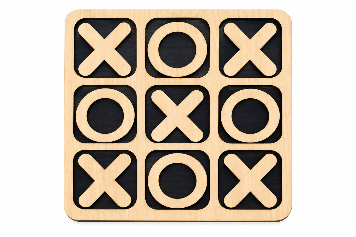 Wooden Tic Tac Toe Game - Educational Toy - Toys For kids and adult