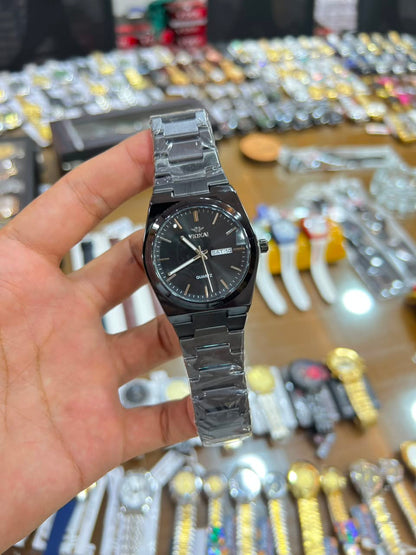 Wokai Stainless Steel Waterproof Men’s Watch – Stylish Durable Wristwatch for Everyday Wear - Black