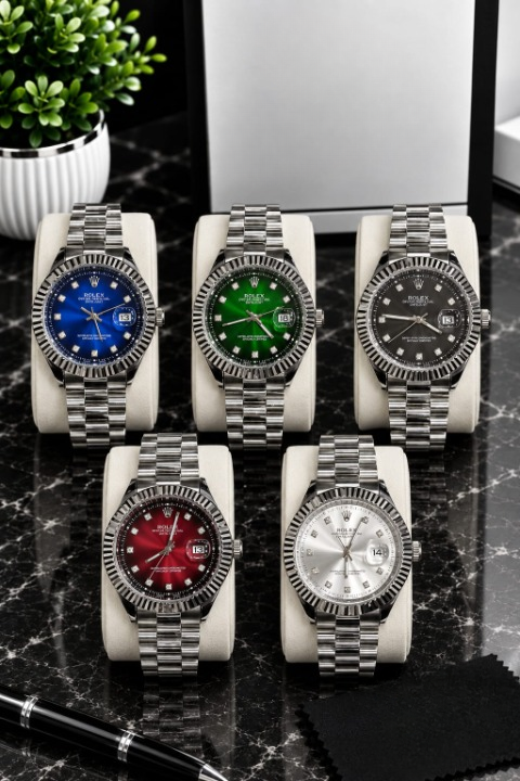 Rolex Style Oyster Perpetual Datejust Watch | Multiple Dial Colors | Formal & Casual Luxury Timepiece