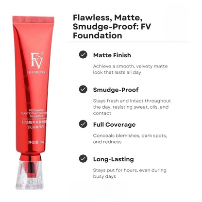 FV Waterproof Liquid Foundation – Long Lasting Flawless Coverage, 30g