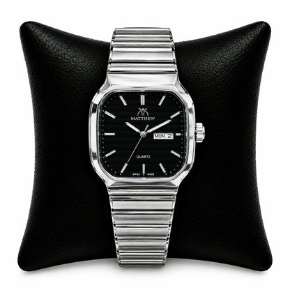 Elegant Men’s Wristwatch – Stylish Classic Design, Premium Look, Comfortable Everyday Wear, Fashionable Casual & Formal Watch for Men - Black