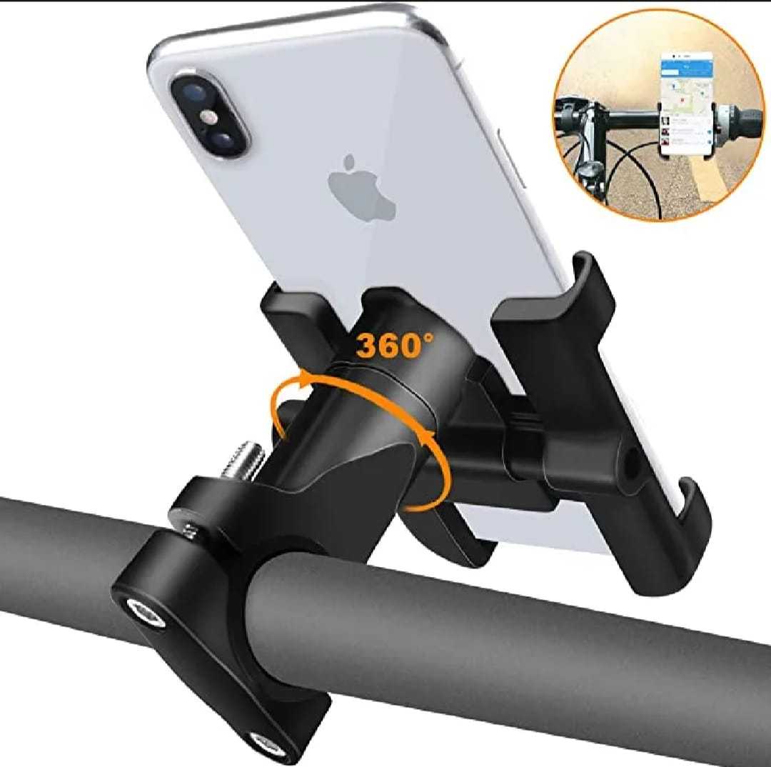 Aluminum Alloy Motorcycle & Bike Phone Holder – Universal Handlebar Mobile Mount