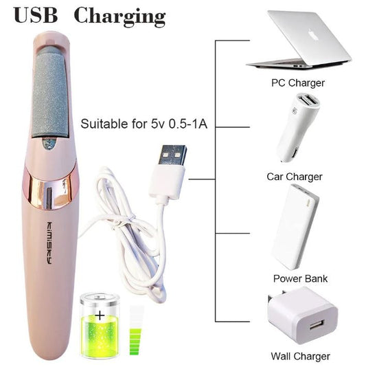 Rechargeable Electric Pedi Foot Filer Effective Callus Remover For Soft Smooth Feet With Easy Use And Reliable Performance