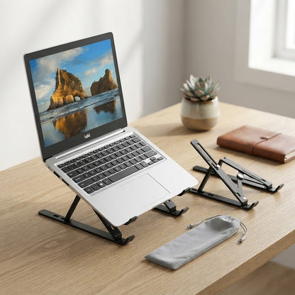Premium Plastic Laptop Stand – Lightweight & Durable Foldable Laptop Holder, Ergonomic Desk Stand for Laptop, Notebook & MacBook