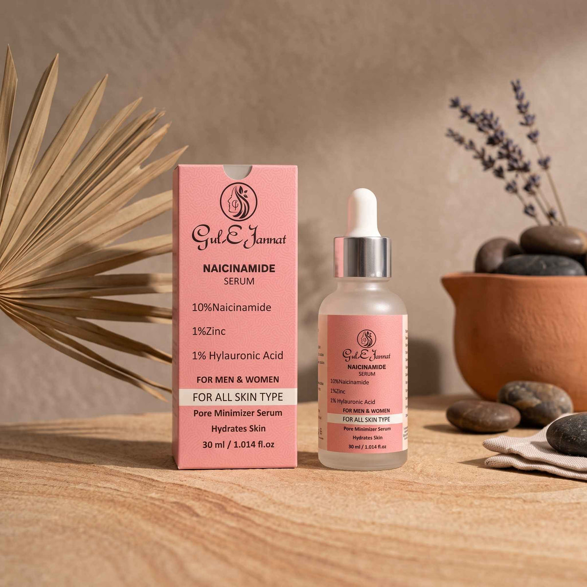 Niacinamide Serum | 10% Niacinamide + 1% Zinc + 1% Hyaluronic Acid |Pore Minimizer Face Serum | Hydrates Skin | ForMen & Women | All Skin Types - 30ml