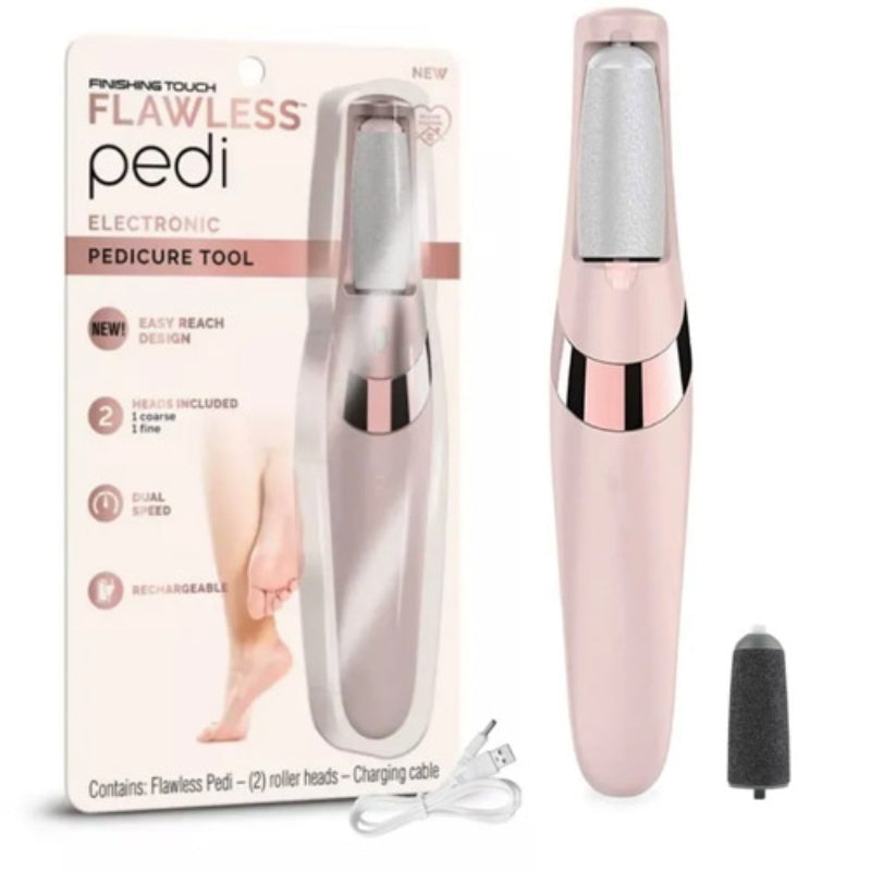 Flawless Pedicure Callus Remover Tool | Rechargeable Cordless Foot Care Kit for Smooth Heels