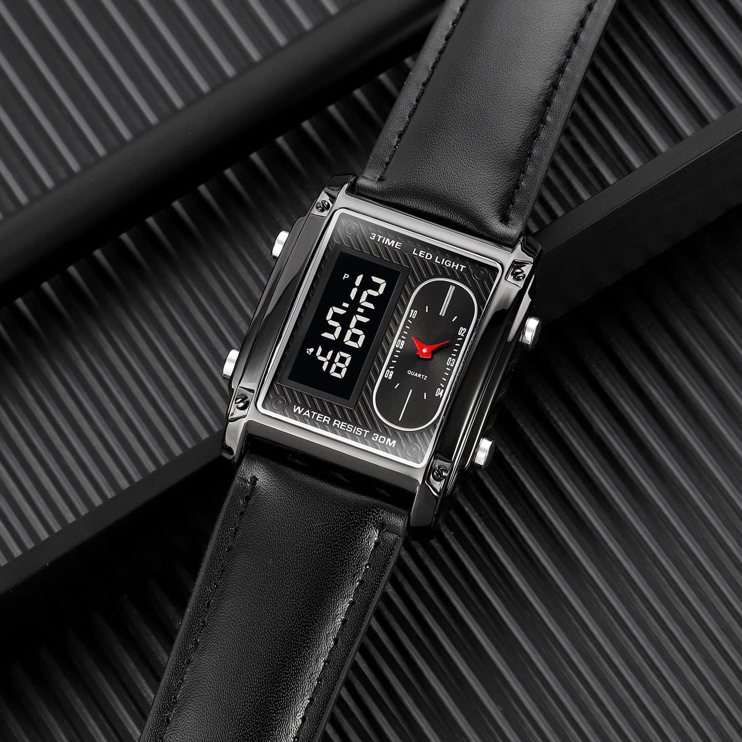 Original Skmei 1868 Boys New Style Design Famous Watch Digital Analog Mens Wrist Watches for Men Luxury Watch - Without Box - Black With Golden Case