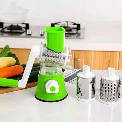 Multi-Functional Tabletop Drum Grater Manual Vegetable Cutter Slicer and Grater for Kitchen