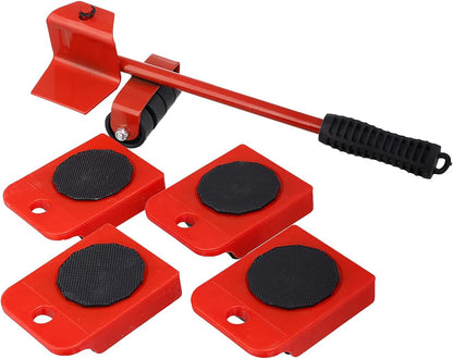 5-in-1 Heavy Furniture Mover Tool Set with Lifter & 360° Rollers