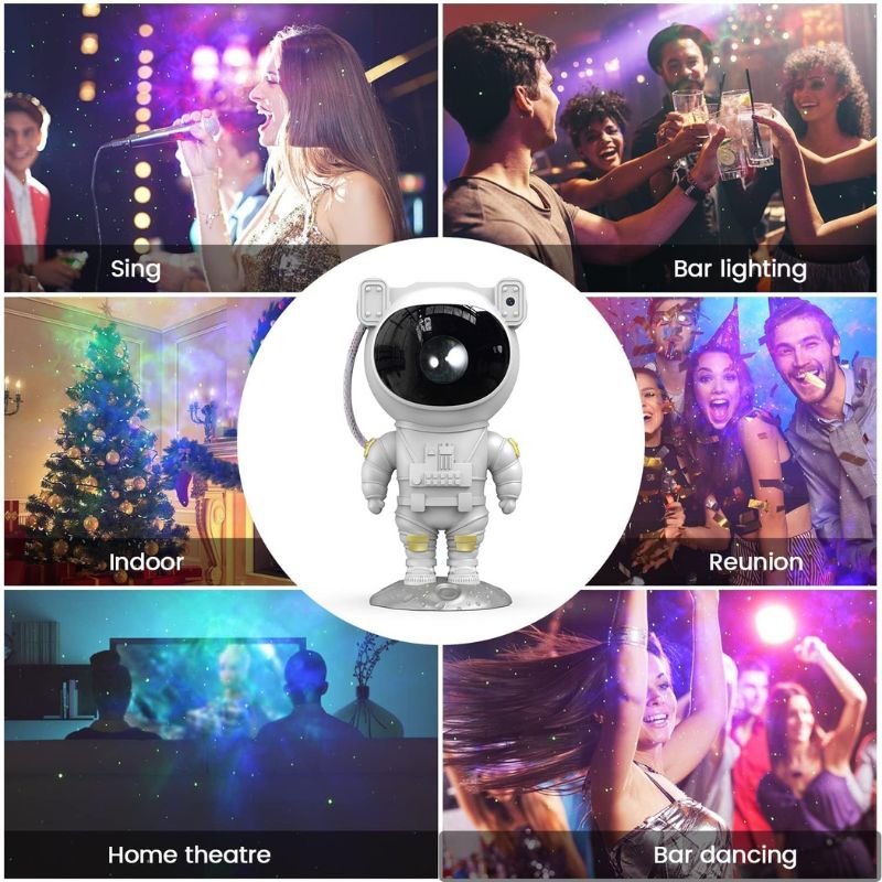 Astronaut Star Projector Night Light | Bring the Galaxy to Your Room | LED Nebula & Starry Sky Projection