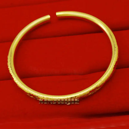 Gold Star Engraved Bracelet for Women