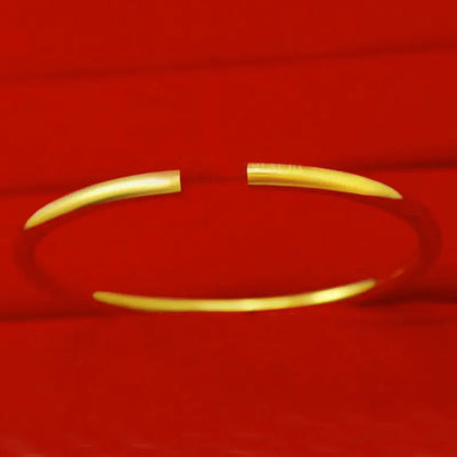 Gold Star Engraved Bracelet for Women