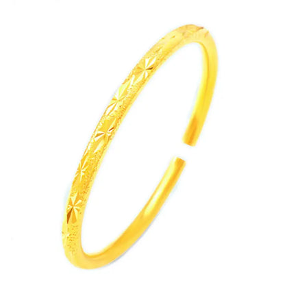 Gold Star Engraved Bracelet for Women