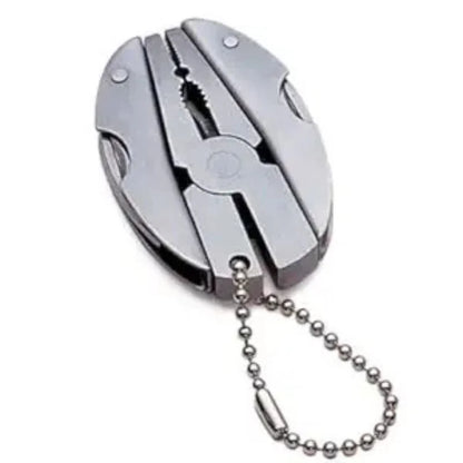 Stainless Steel Outdoor Portable Multitool Plier Knife | Mini Keychain Multi Tool with Screwdriver & Pouch | Camping, Hiking & Everyday Use