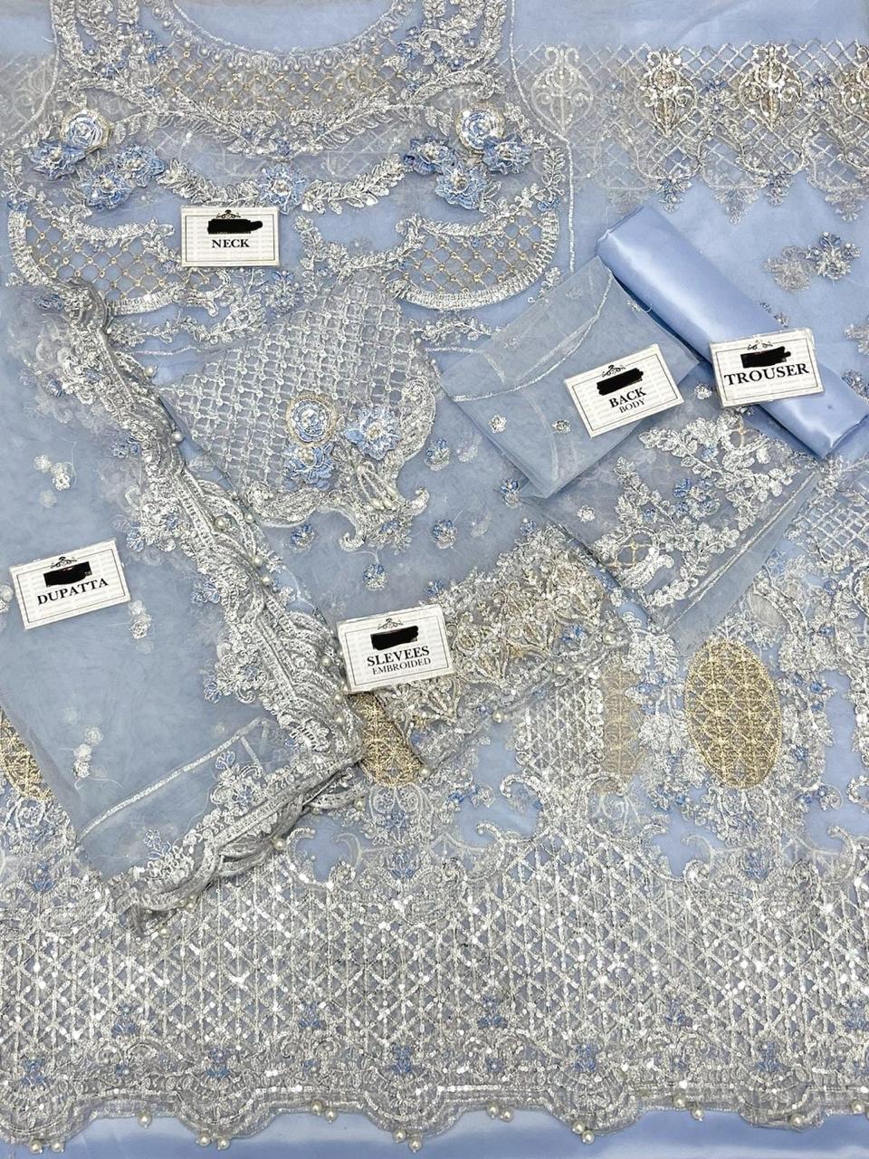 MariaB Couture MC-031 Vol. 5 Ready-to-Wear luxury collection is abloom with patterns and embroideries that are exquisitely fleur tine