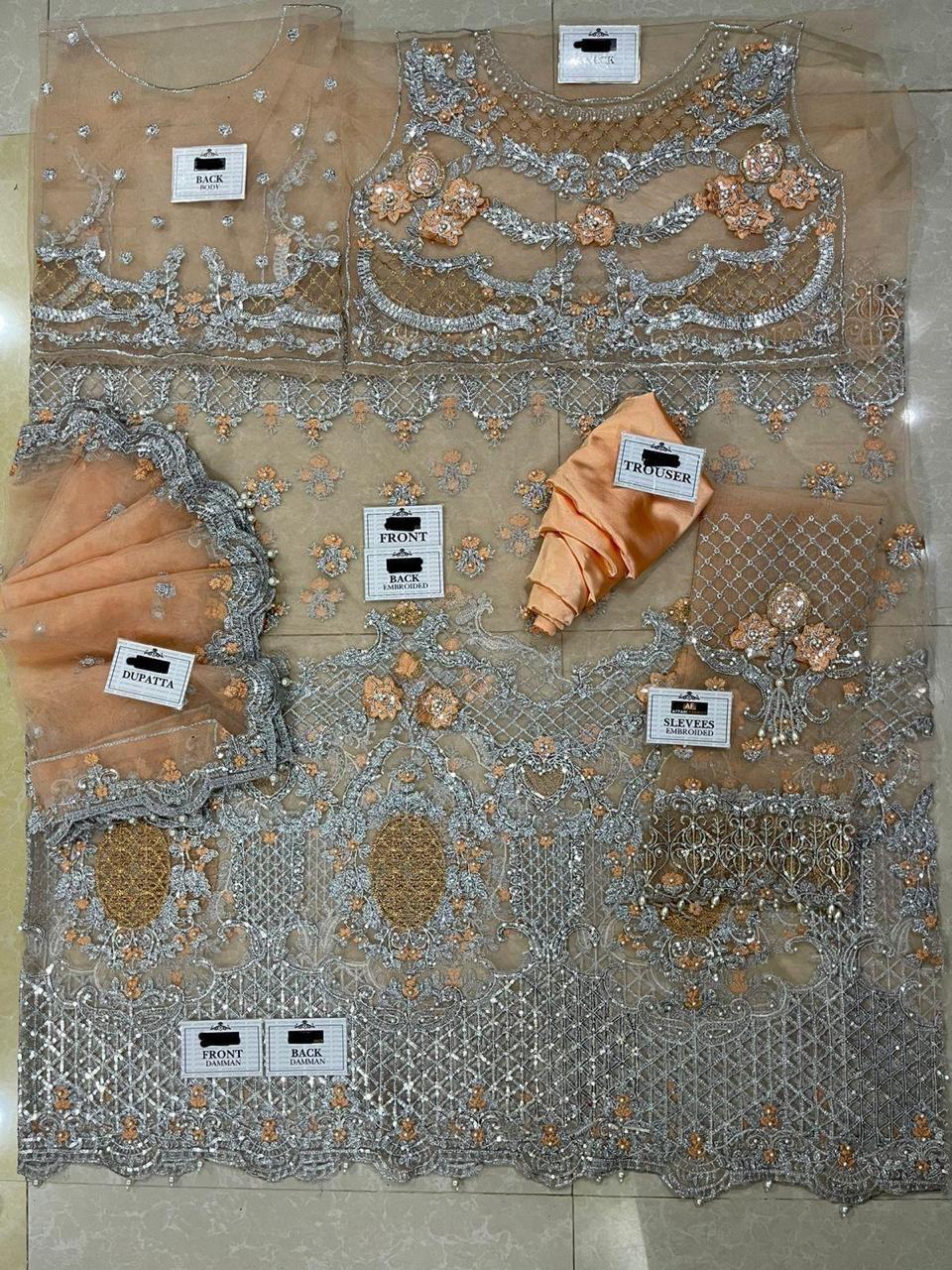 MariaB Couture MC-031 Vol. 5 Ready-to-Wear luxury collection is abloom with patterns and embroideries that are exquisitely fleur tine