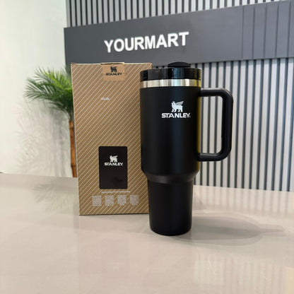 Black Stanley 40 Oz Stainless Steel Tumbler | Leak-Proof Vacuum Insulated Travel Mug | Hot & Cold