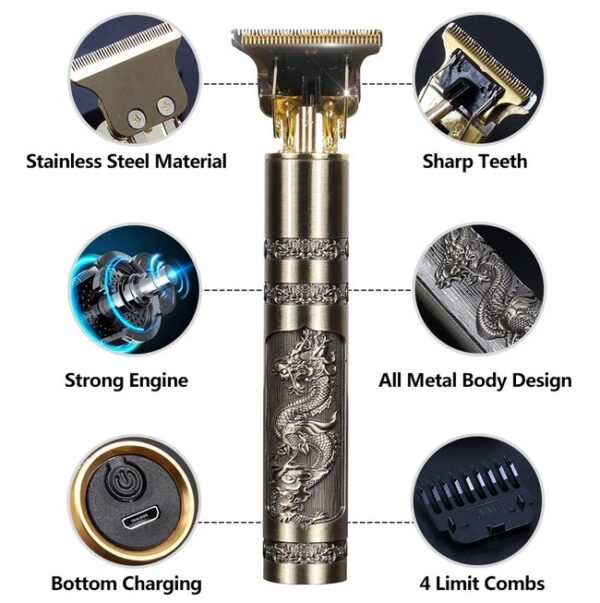 Professional T9 Trimmer | Metal Body | Hair & Beard Trimmer | Precision Grooming Tool